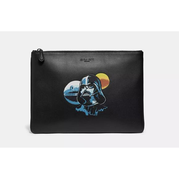 Star Wars X Coach Large Pouch With Darth Vader